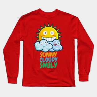 Sunny Cloudy Smily Long Sleeve T-Shirt